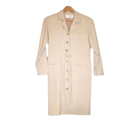 Jones New York Business Casual Cream Button Up Dress - Picture 2 of 8